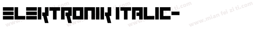 Elektronik Italic字体转换